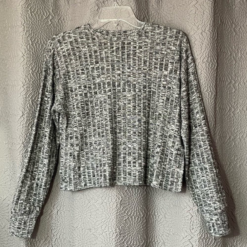 Arizona Jean Co Gray Crew Neck Long-Sleeve